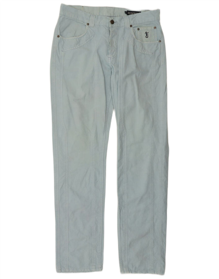 Jeckerson Womens Straight Jeans W34 L34 Blue Cotton