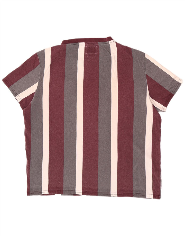 Guess Camiseta gráfica de ajuste regular para hombre Top mediano a rayas multicolor