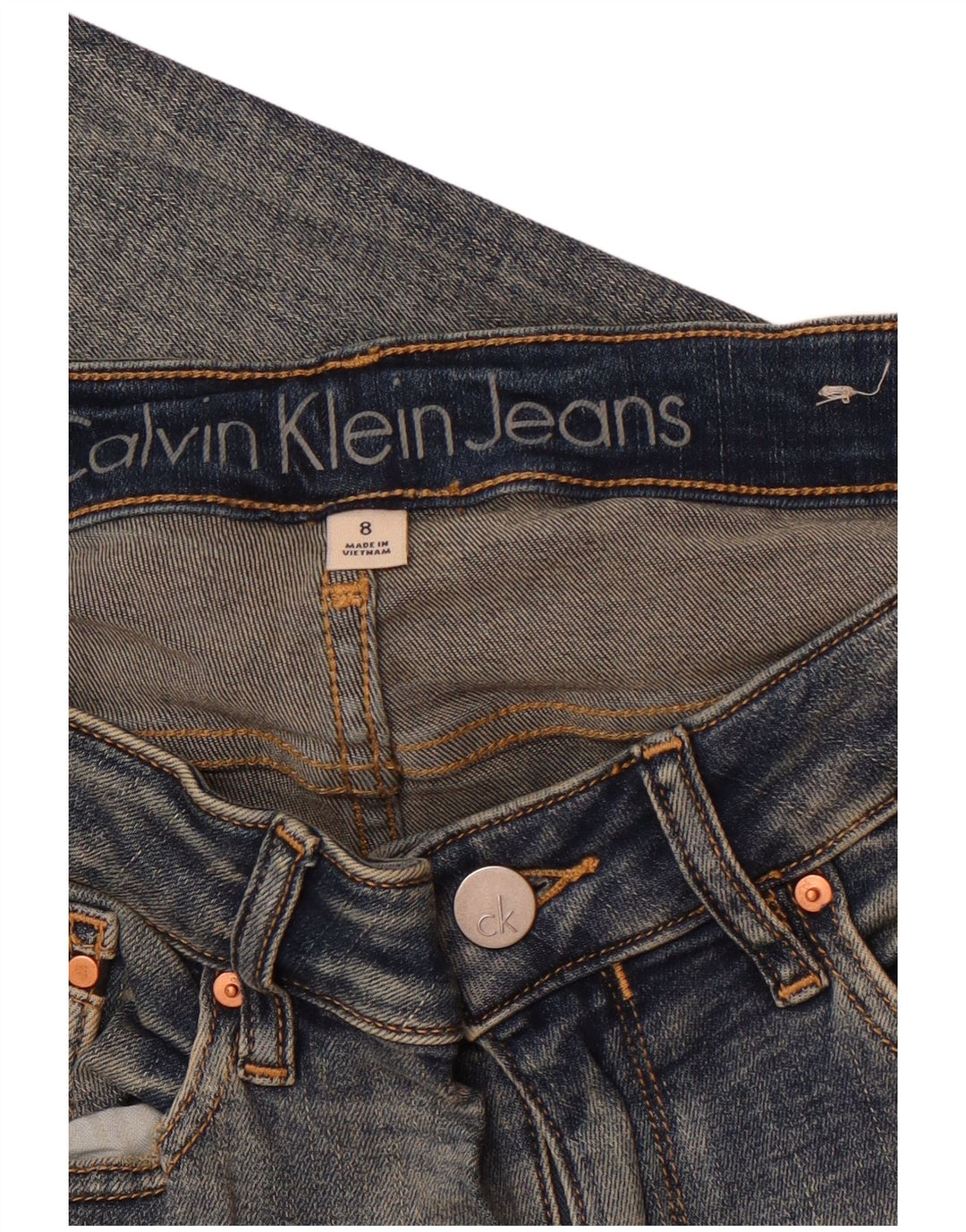 Calvin Klein Womens Slim Jeans US 8 Medium W30 L27 Blue