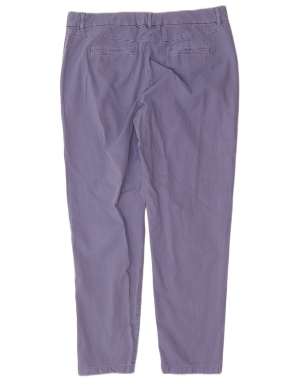 Marks & Spencer Pantalon chino slim pour femme UK 14 Large W34 L29 Bleu Coton