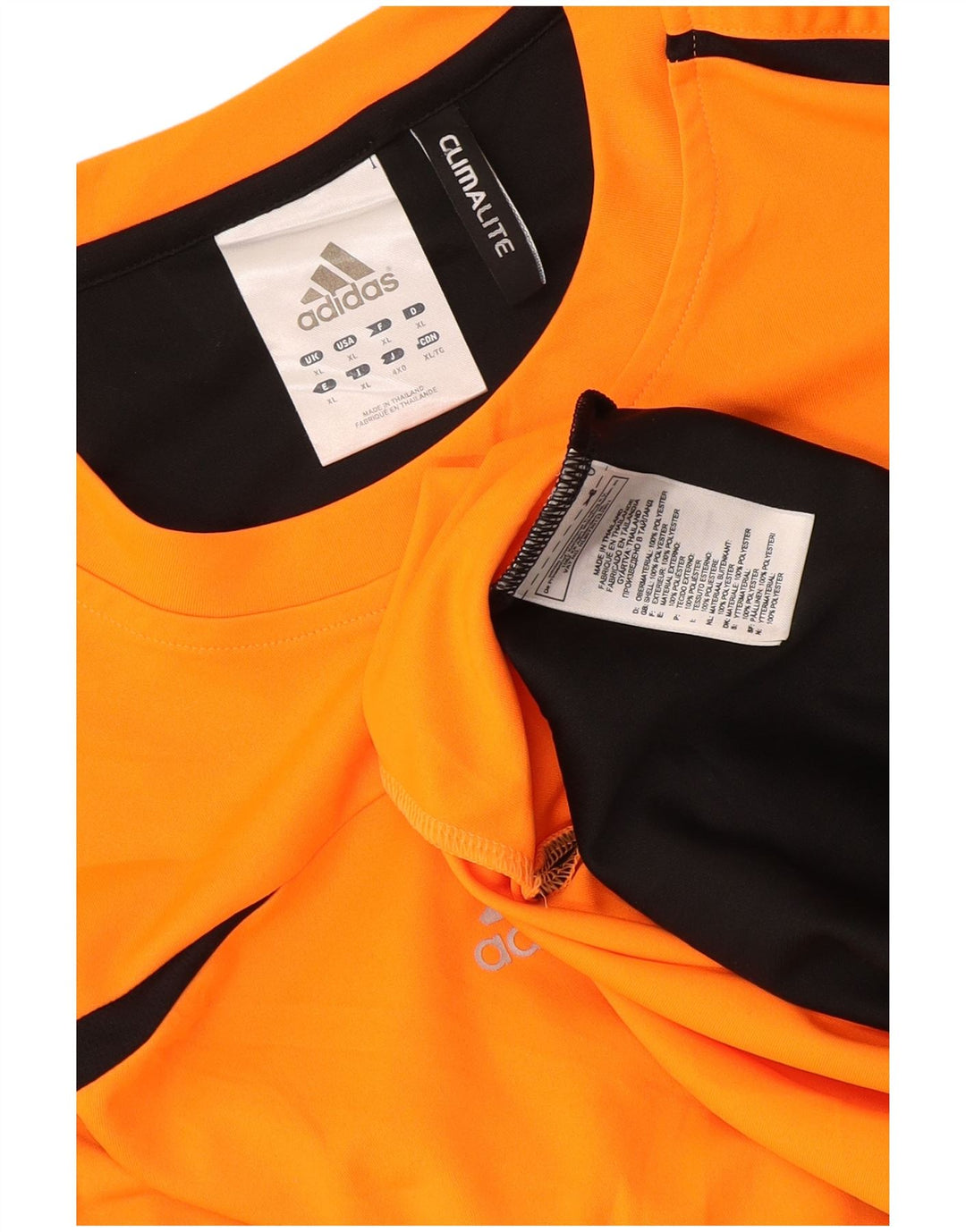 Adidas Herren Climalite Weste Top XL Orange Colourblock Polyester