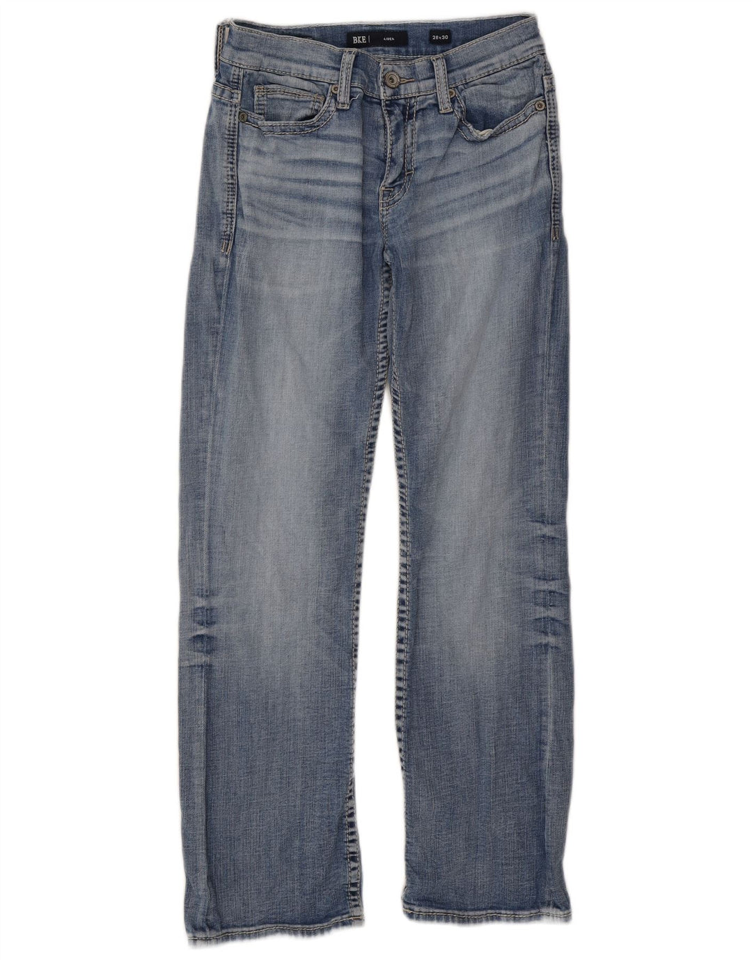 BKE Womens Aiden Straight Jeans W28 L30 Blue Cotton