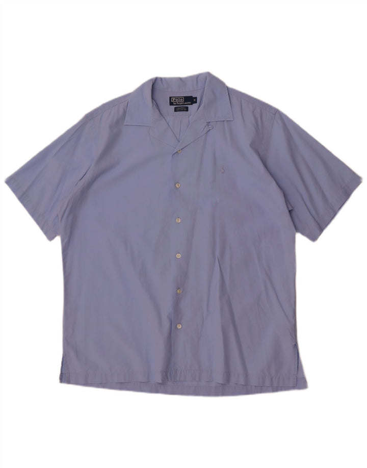 Polo Ralph Lauren Mens Short Sleeve Shirt Medium Blue Cotton