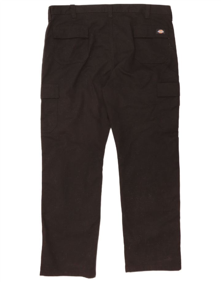 Dickies Mens Straight Cargo Trousers W40 L32 Black Polyester