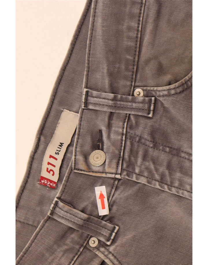 Levi's Mens 511 Slim Jeans W30 L29 Grey Cotton