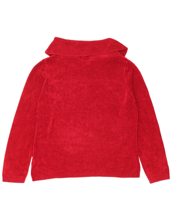 Marks & Spencer ženski pulover s rol izrezom UK 18 XL crvena viskoza