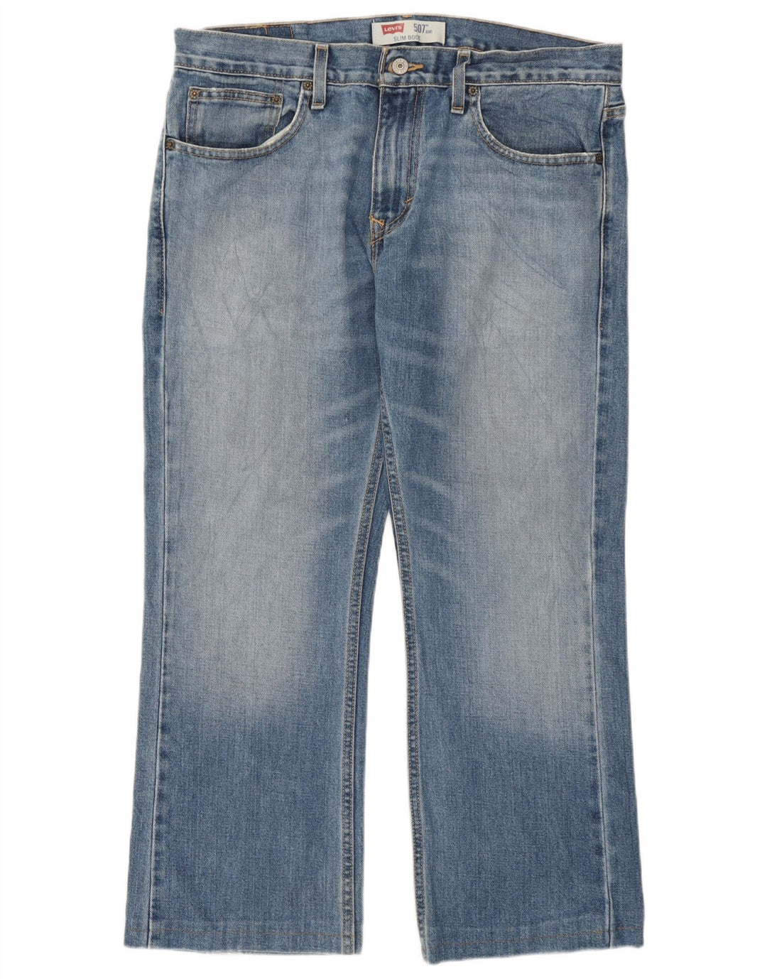 Levi's Mens 507 Slim Bootcut Jeans W34 L26 Blue Cotton