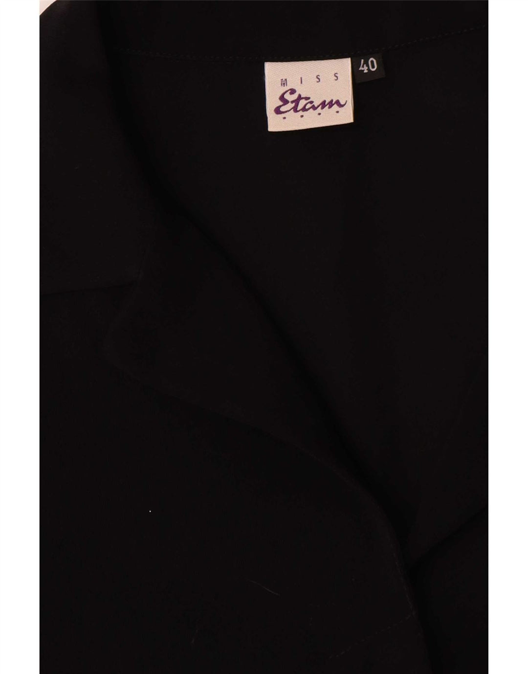 Abrigo vintage para mujer EU 40 Poliéster negro medio