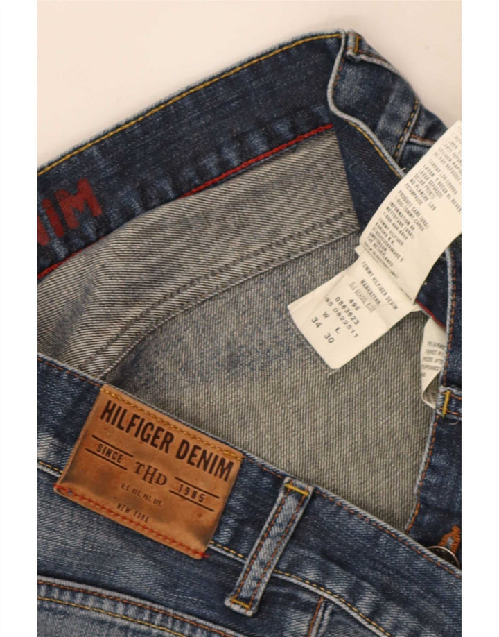Tommy Hilfiger Mens Cropped Straight Jeans W34 L26 Blue