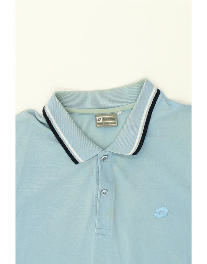 LOTTO Mens Polo Shirt Small Blue Cotton | Vintage Lotto | Thrift | Second-Hand Lotto | Used Clothing | Messina Hembry 