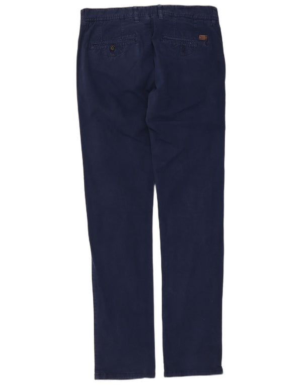 Zara Ανδρικό παντελόνι Chino Slim EU 42 Large W32 L33 Navy Blue Cotton