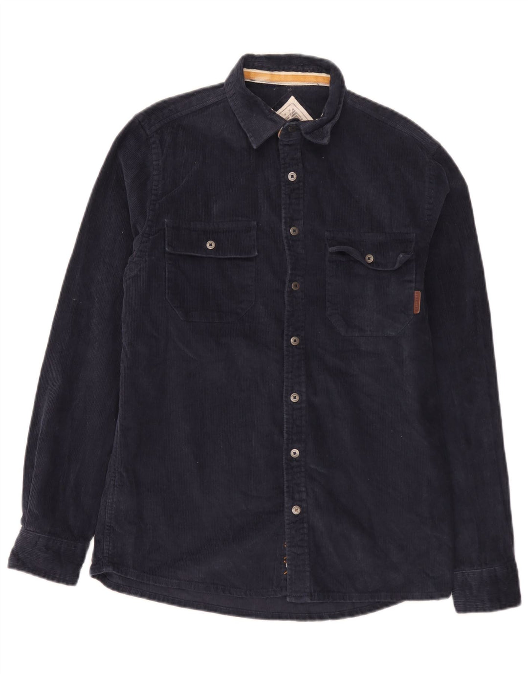 Saltrock Mens Corduroy Shirt Small Navy Blue Cotton