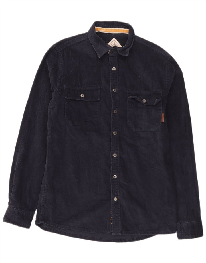 Saltrock Mens Corduroy Shirt Small Navy Blue Cotton