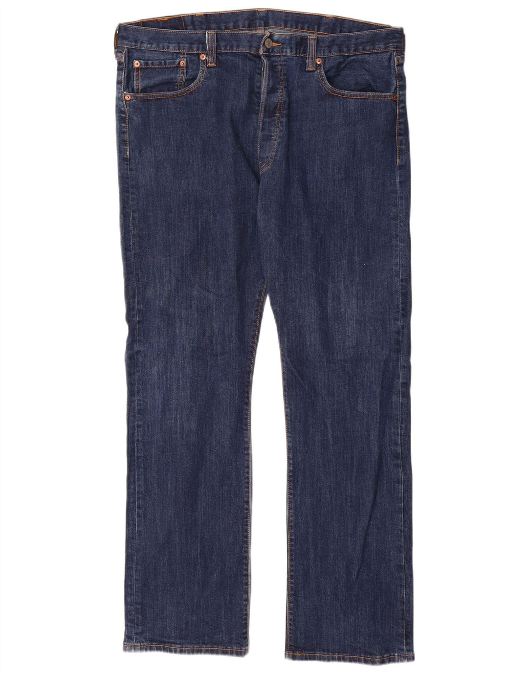 Levi's Mens 501 Straight Jeans W38 L32 Navy Blue Cotton