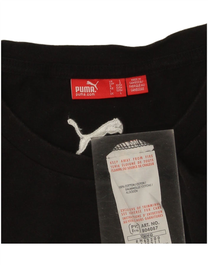 PUMA Mens Vest Top Large Black Cotton