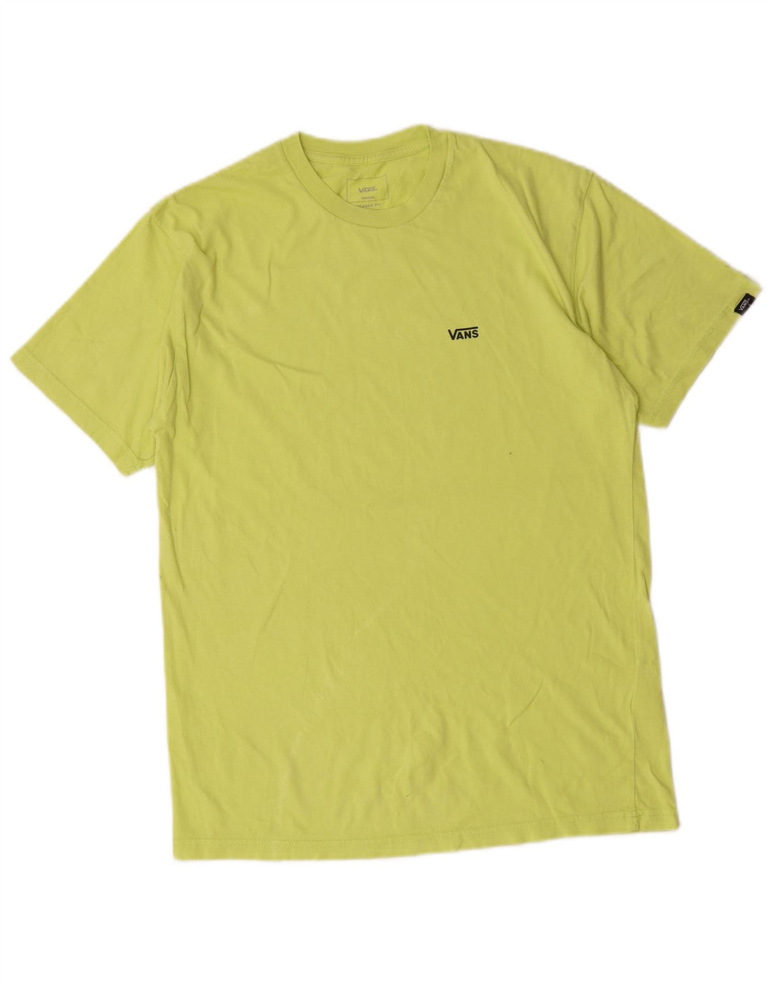Vans Mens Classic Fit T-Shirt Top Medium Green Cotton