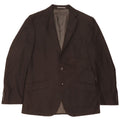 Jaqueta blazer masculina de 2 botões Marks & Spencer Reino Unido 38 poliéster preto médio