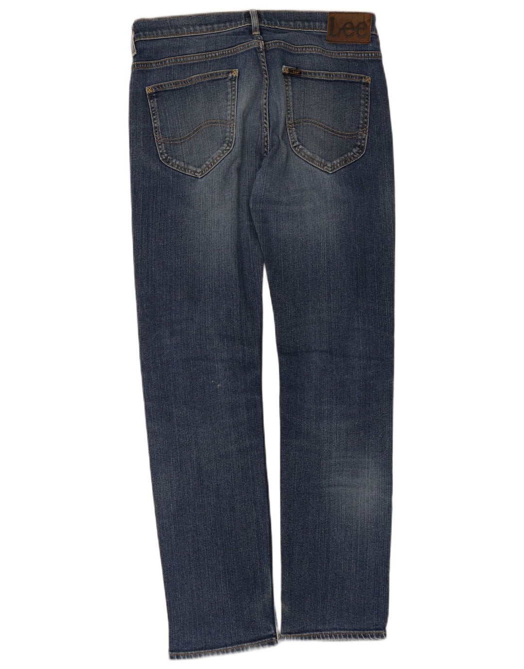 Lee Mens Powell Distressed Slim Jeans W33 L34 Blue Cotton