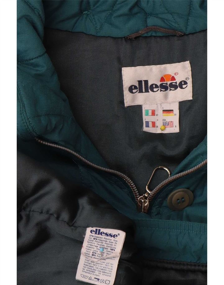 Ellesse Womens Windbreaker Coat IT 42 Medium Green Polyester