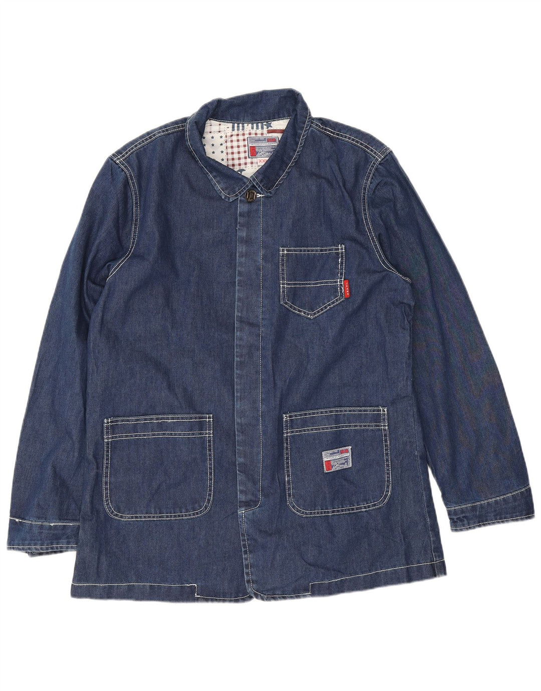 Vintage Mens Denim Jacket UK 44 2XL Blue