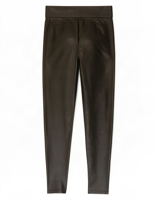 Leggings din piele artificială cu talie înaltă pentru femei Marks & Spencer UK 10 Mic verde