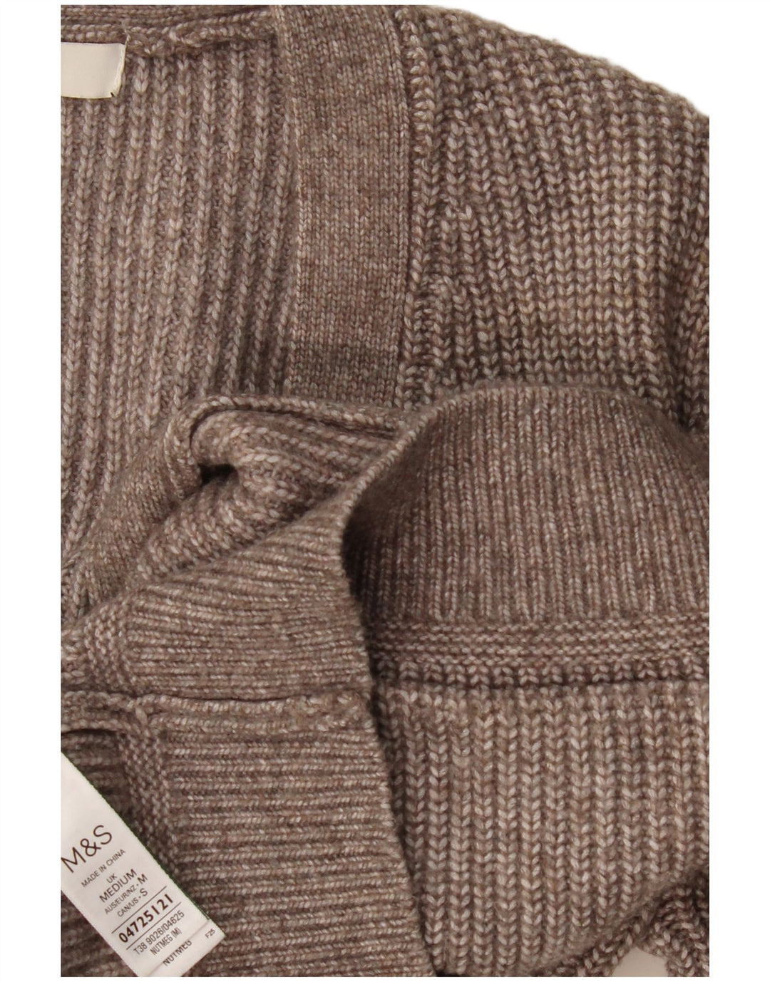 Marks & Spencer Womens Oversized Cardigan Sweater UK 14 Medium Grey Flecked