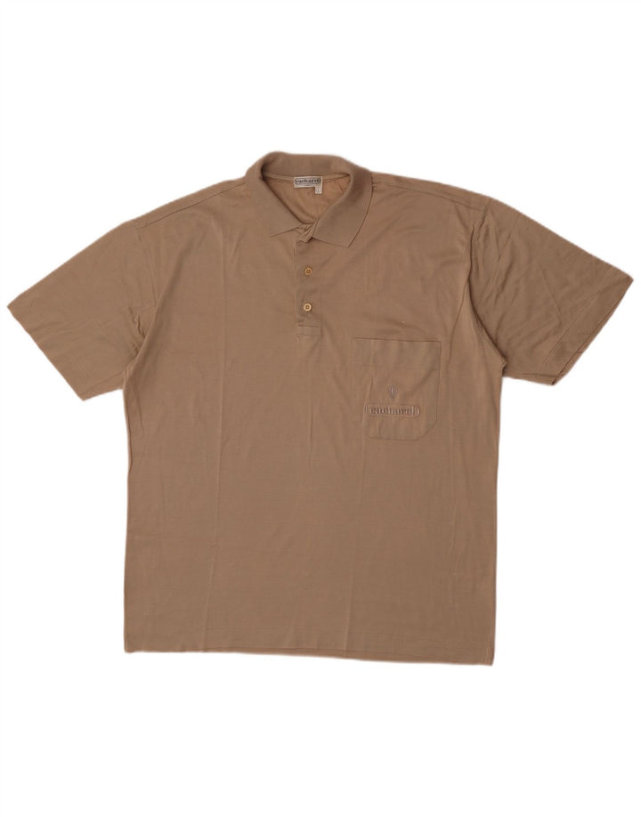 Polo da uomo Cacharel grande in cotone beige