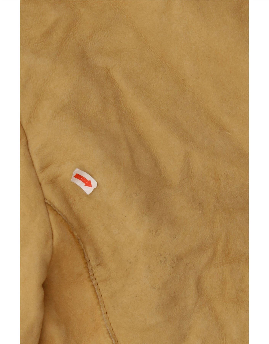 VINTAGE Womens Shearling Coat IT 44 Medium Beige Leather