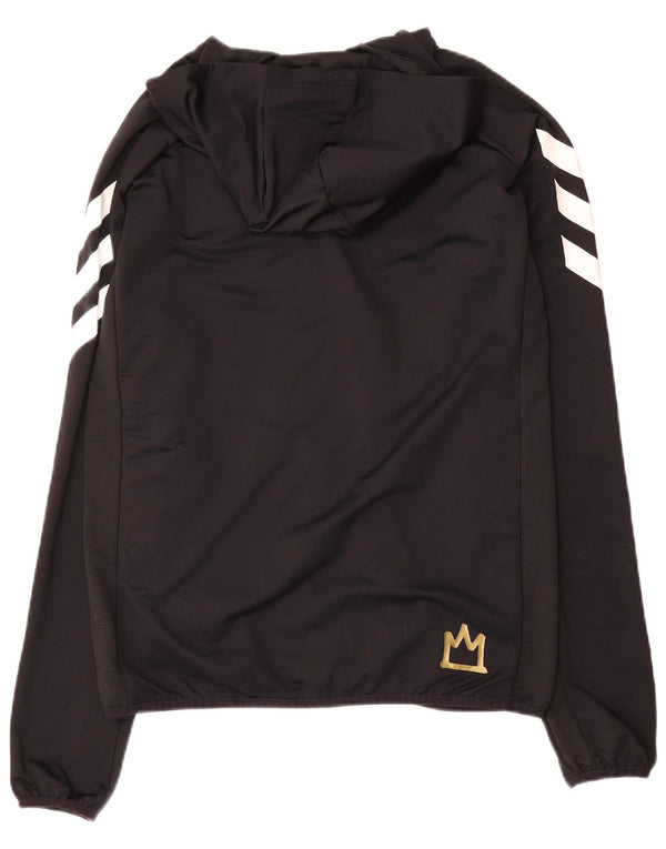 Adidas Boys Salah Hooded Tracksuit Top Jacket 13-14 Years Black Colourblock