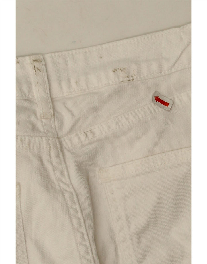 Fat Face Womens Capri Jeans UK 12 Medium W28 L20 White Cotton