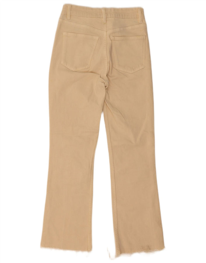 Zara Damen Bootcut Jeans EU 34 2XS W24 L27 Beige