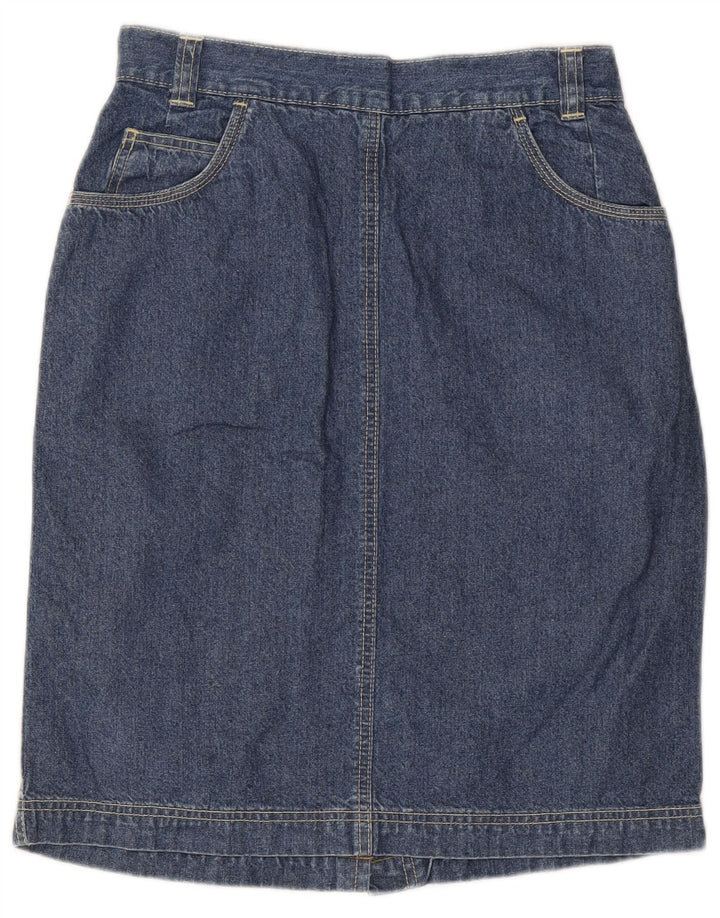 EXPLORER Womens Denim Skirt UK 14 Medium W30 Blue Cotton