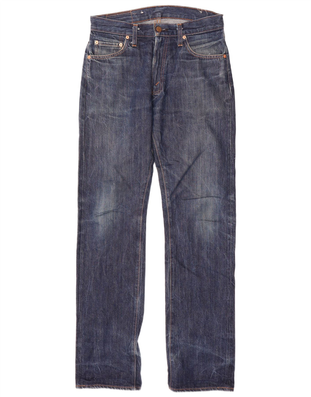 Levi's Mens 505 Straight Jeans W30 L32 Navy Blue Cotton