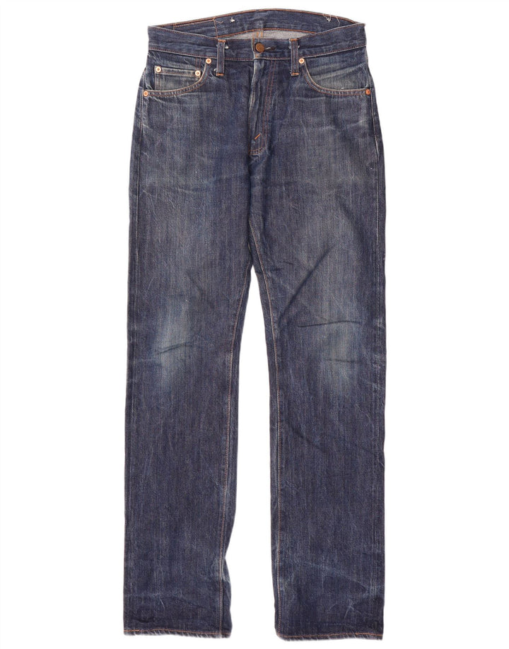 Levi's Mens 505 Straight Jeans W30 L32 Navy Blue Cotton