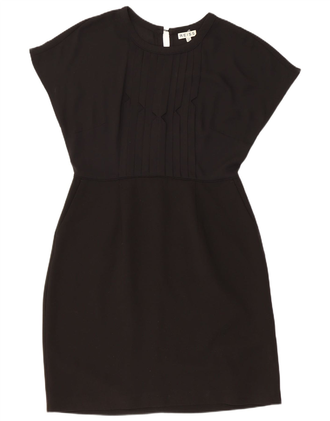 Reiss Womens A-Line Dress UK 14 Large Black Polyester