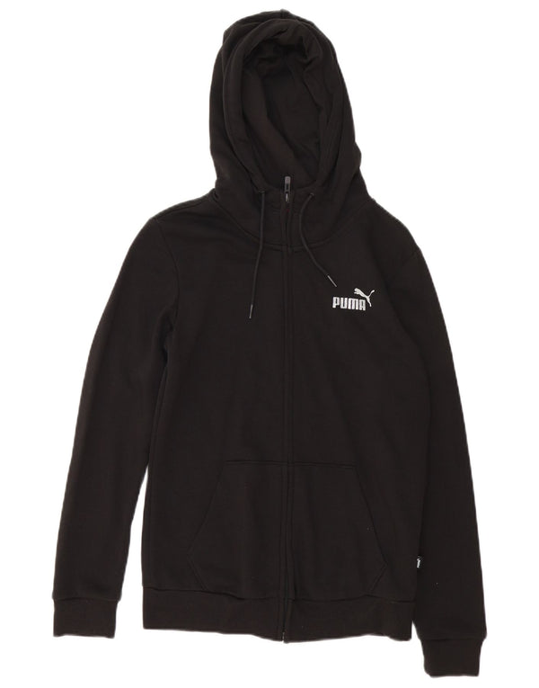 Puma Womens Zip Hoodie Sweater UK 6 XS Black
