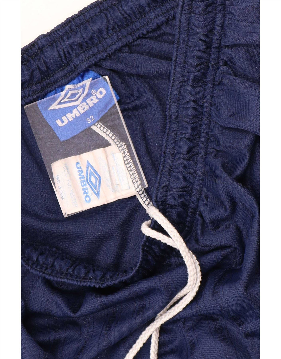 Umbro Mens Sport Shorts Medium Navy Blue Striped Polyester