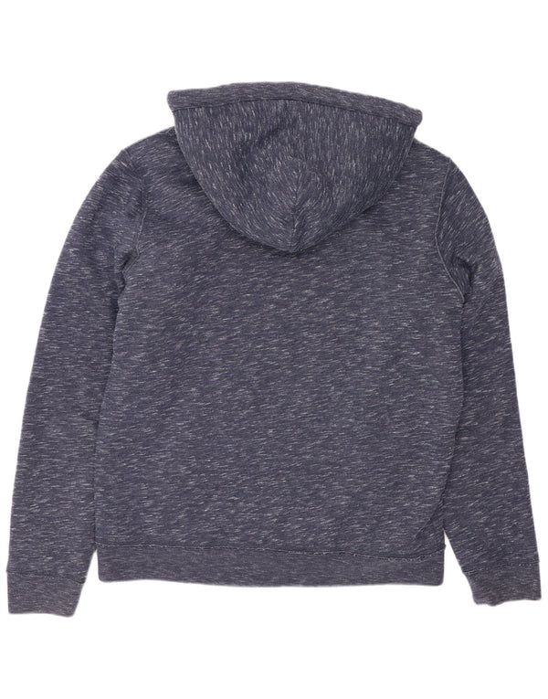 Hollister Pull à capuche zippé Sherpa Homme Bleu Marine Moyen Coton Moucheté