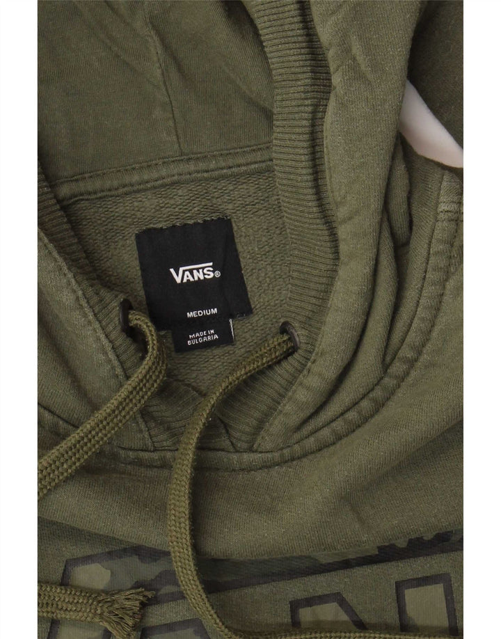 Vans Pull à capuche graphique en coton kaki moyen pour homme