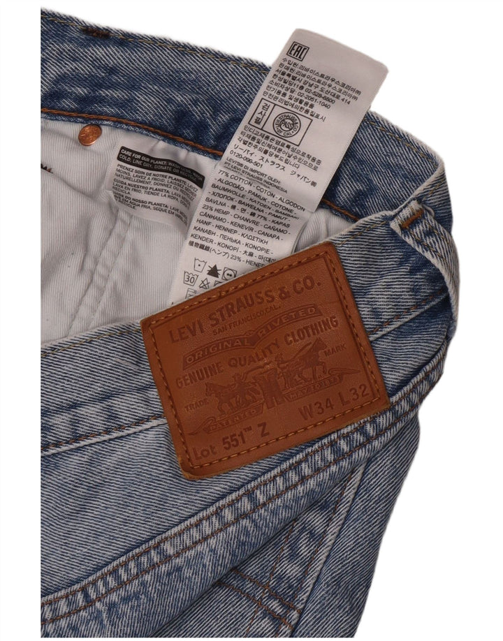 Levi's Herren Straight Jeans W34 L32 Blaue Baumwolle