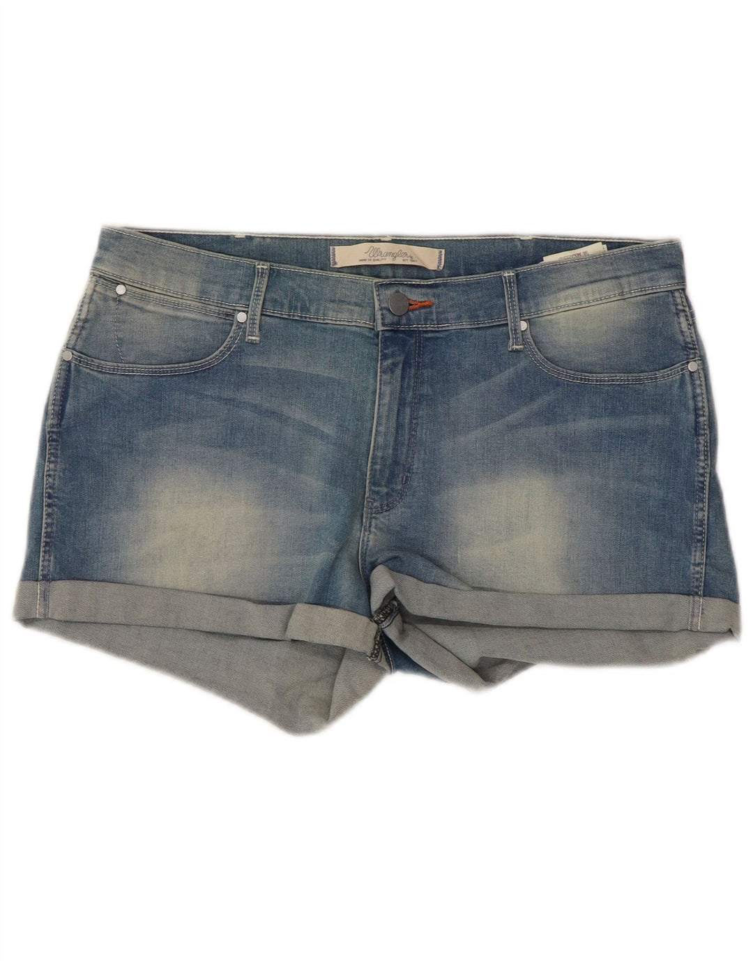 Wrangler Womens Denim Shorts W32 Large Blue Cotton