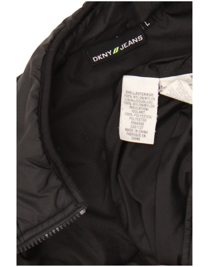 Dkny Boys Padded Gilet 11-12 Years Large Black Nylon