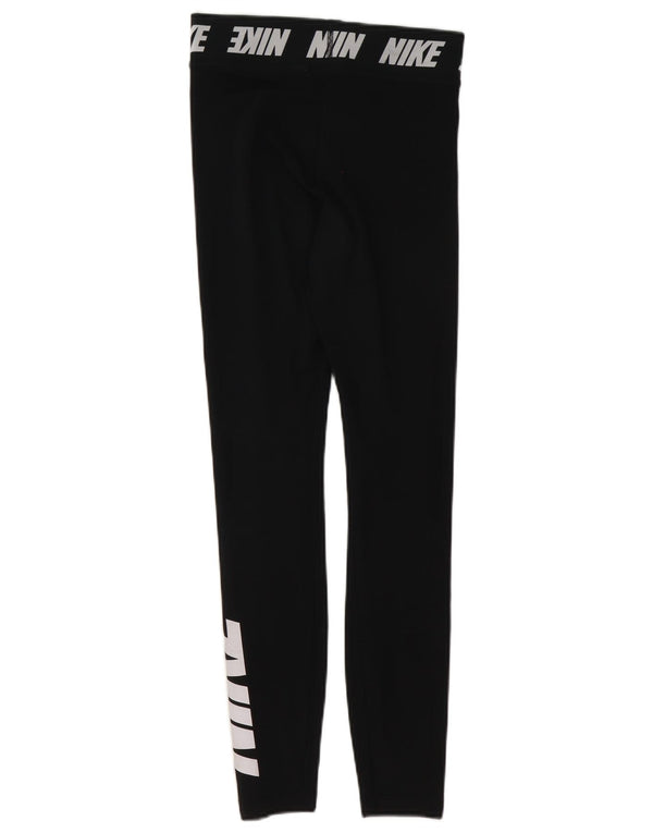 Leggings grafici da donna Nike UK 4 XS cotone nero