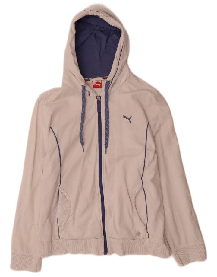 Pulover Puma pentru femei cu fermoar, UK 12 Medium White