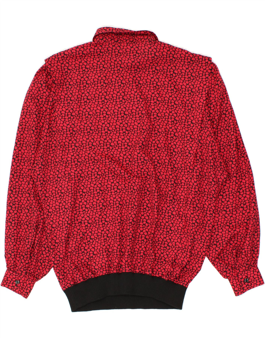 VINTAGE Womens Abstract Pattern Oversized Pullover Shirt IT 42 Medium Red Vintage Vintage and Second-Hand Vintage from Messina Hembry 