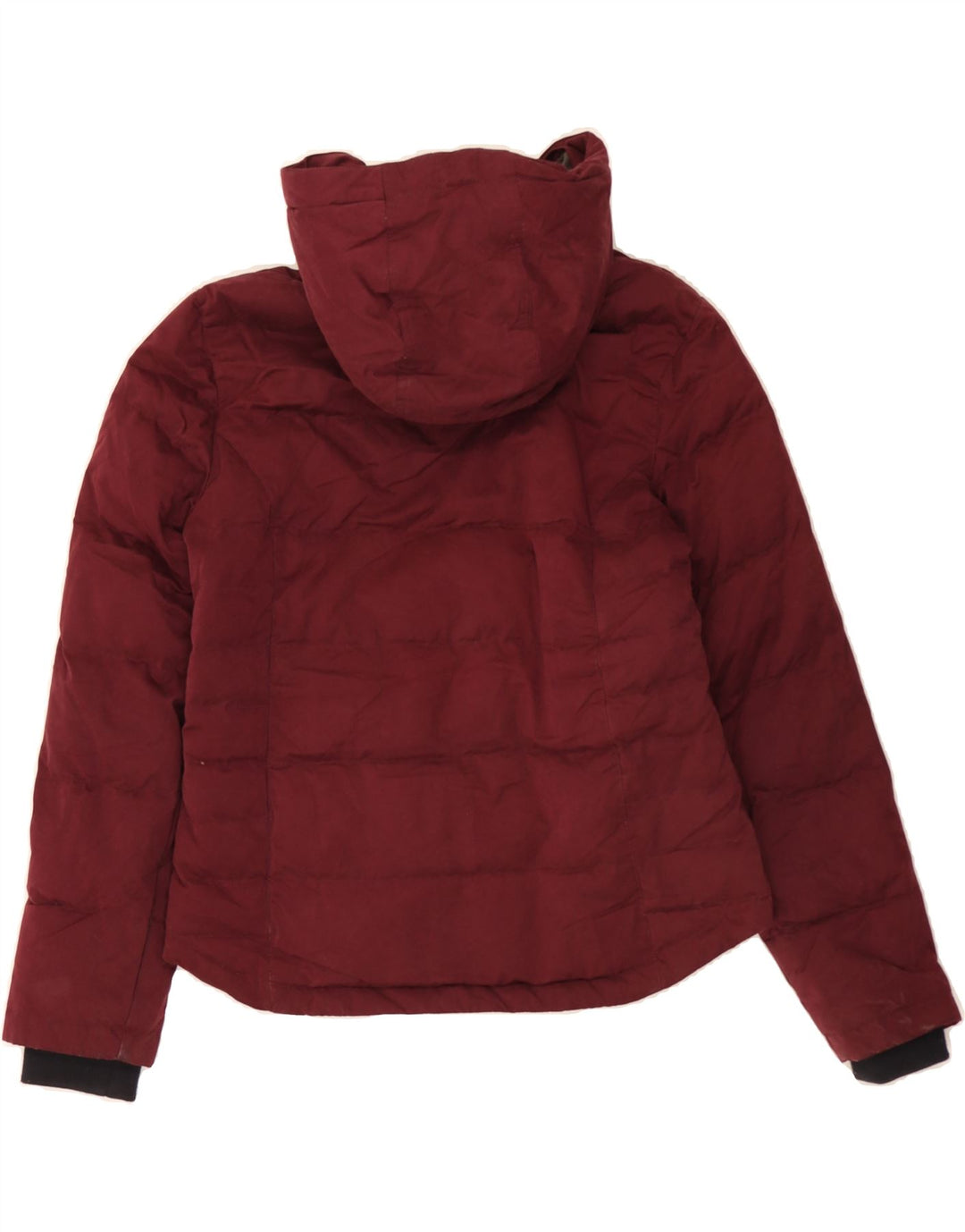 JACK WILLS Womens Oversized Hooded Padded Jacket UK 10 Small  Burgundy Vintage Jack Wills and Second-Hand Jack Wills from Messina Hembry 