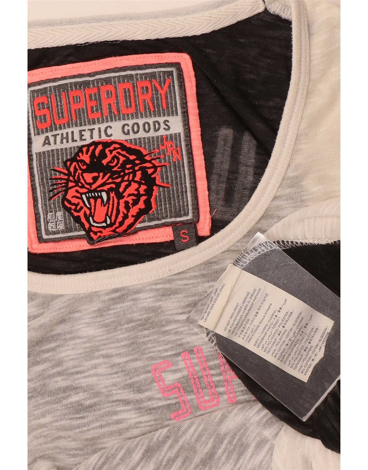 Γυναικείο γραφικό γιλέκο Superdry Κορυφαίο UK 10 Small Grey Colourblock Polyester