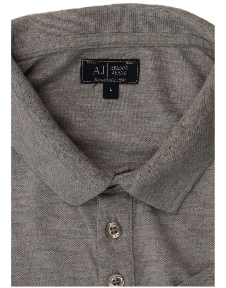 ARMANI JEANS Tricou polo pentru bărbați, mare, gri
