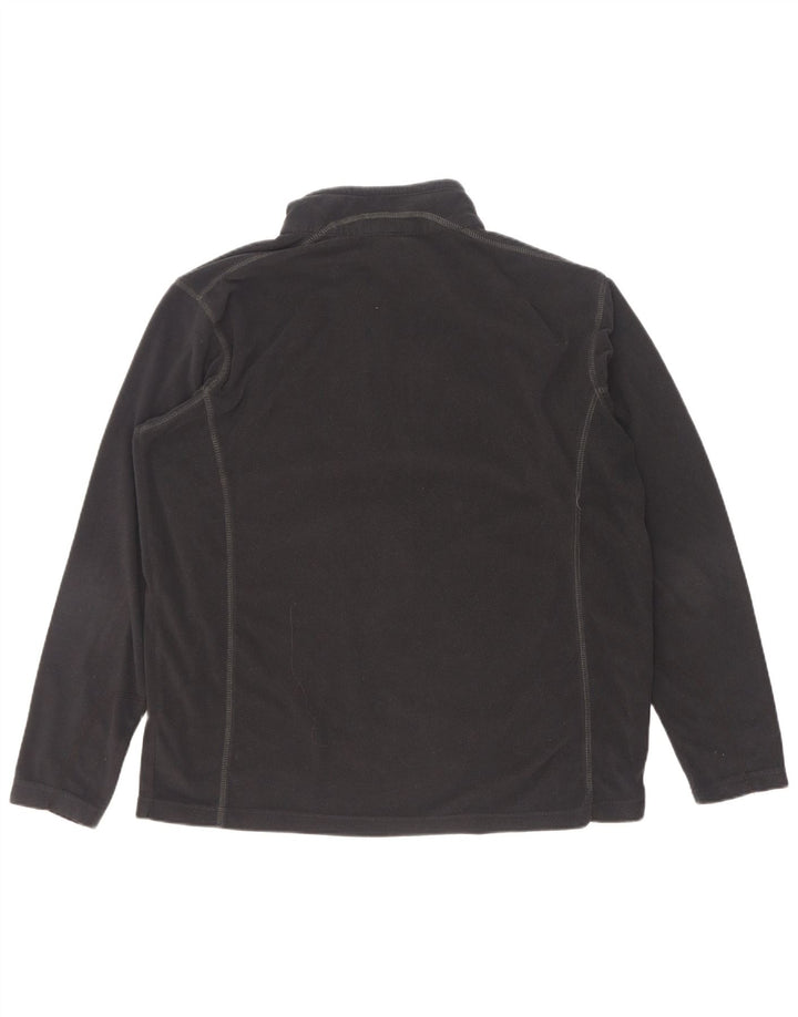 Columbia Mens Zip Neck Fleece Jumper Large Black Polyester