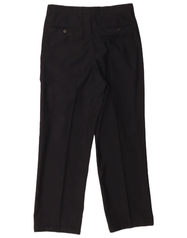 Ermenegildo Zegna Pantalón de traje con pinzas para hombre W32 L28 Lana negra
